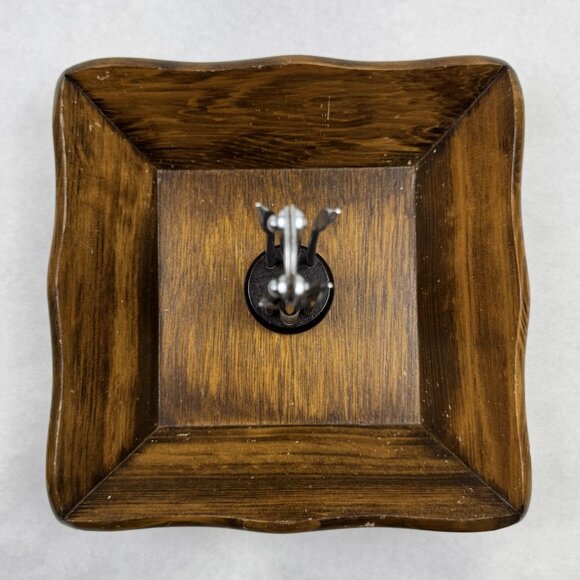 Vintage Wooden Nut Dish 9" Metal Nutcracker Picks MCM Hand-Painted Pinecones - Picture 7 of 15